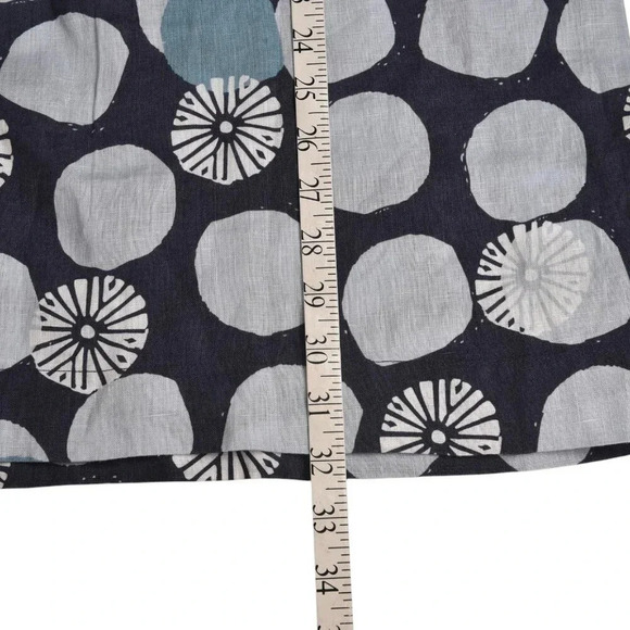 White Stuff Linen Tunic Top Shirt Blue Polka Dot Floral Size 6 - Picture 12 of 12